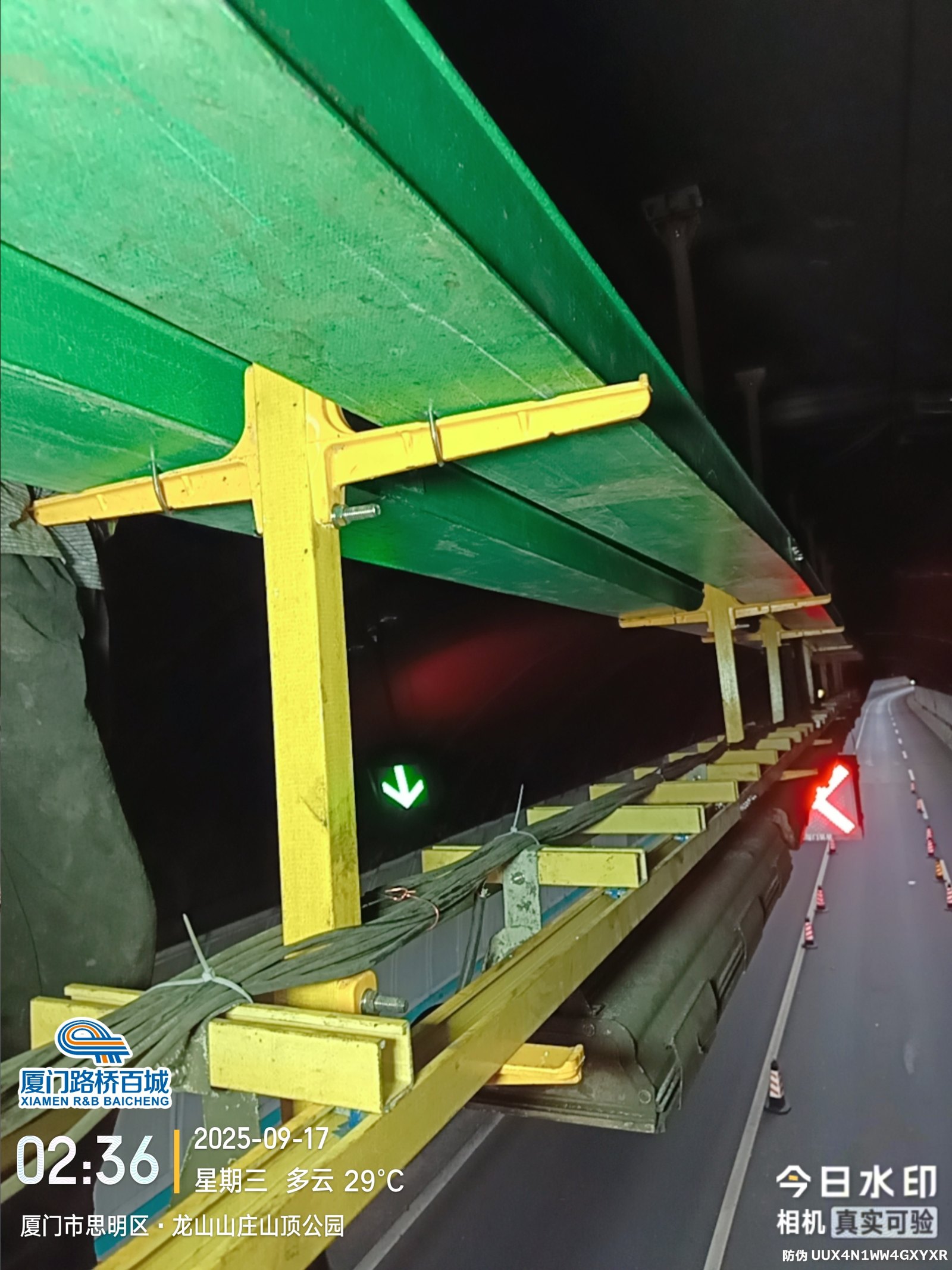 Composite cable supports in tunnel infrastructure
